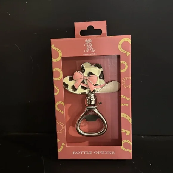 NIB Cowgirl hat with pink bow bottle opener - Picture 2 of 2